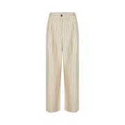 Modström Vida byxor med medium-hög midja Beige, Dam