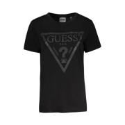 Guess Svarta Bomullstopp & T-shirt Black, Dam