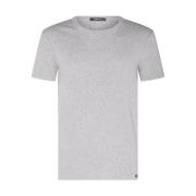 Tom Ford Grå Bomullsblandning Crew Neck T-shirt Gray, Herr