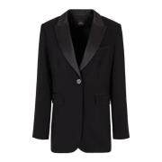 Armani Exchange Klassisk Svart Blazer Jacka Black, Dam