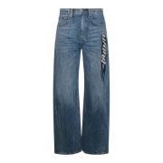 Alexander Wang Ballong Linje Denim Jeans Blue, Dam