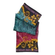 Versace Jeans Couture Sidenscarf med ormskrift Multicolor, Dam