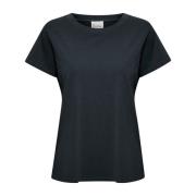 My Essential Wardrobe Essentiell Svart Tee med Korta ärmar Black, Dam