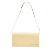 Louis Vuitton Vintage Pre-owned Laeder kuvertvskor Beige, Dam