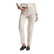 Kocca Beige Straight Trousers Women's Clothing Beige, Dam