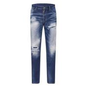 Dsquared2 Cool Guy Jeans med Used-Look Blue, Herr