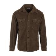 Cruna Brun Corduroy Overshirt Brown, Herr