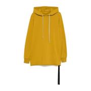 Rick Owens Avslappnad Huva Tröja Yellow, Dam