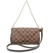 Louis Vuitton Vintage Pre-owned Canvas axelremsvskor Brown, Dam