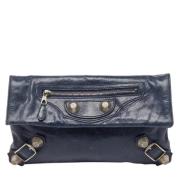 Balenciaga Vintage Pre-owned Laeder kuvertvskor Blue, Dam