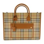 Burberry Vintage Check Toteväska Freya Beige, Dam