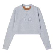 Fendi Crewneck Sweatshirt Gray, Dam