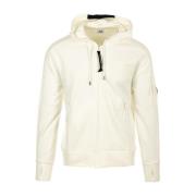 C.p. Company Fleece Lens Huva Tröja White, Herr