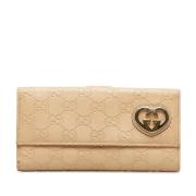 Gucci Vintage Pre-owned Laeder plnbcker Beige, Dam