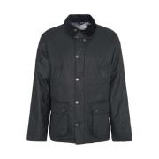 Barbour Ambleside Vaxad Jacka (Svart/Blå Tartan) Black, Herr