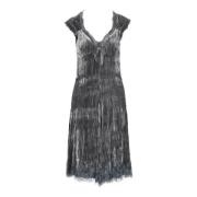 Moschino Pre-Owned Pre-owned Silke klnningar Gray, Dam