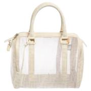 Fendi Vintage Pre-owned Belagd canvas fendi-vskor White, Dam