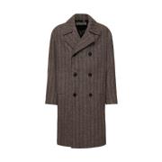 Dries Van Noten Razel Coat i Mörkbrun Brown, Herr