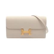 Hermès Vintage Pre-owned Canvas axelremsvskor Beige, Dam