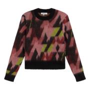 Maison Kitsuné Grafisk Mohair Jacquard Tröja Multicolor, Herr