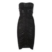 Norma Kamali Rynkad Front Strapless Klänning Black, Dam