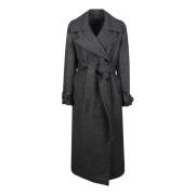 Pinko Snygg Calice Coat för Kvinnor Gray, Dam