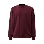 C.p. Company Diagonal Raised Fleece Crew Neck Sweatshirt Purple, Herr