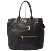 Prada Vintage Pre-owned Laeder totevskor Black, Dam