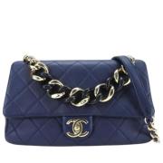 Chanel Vintage Pre-owned Laeder chanel-vskor Blue, Dam