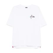 Kiton Vit Bomull T-shirt med Logotyp White, Herr