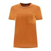 Max Mara Papaia Bomull T-shirt Brown, Dam