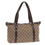 Gucci Vintage Pre-owned Canvas gucci-vskor Beige, Dam