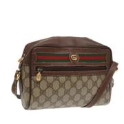 Gucci Vintage Pre-owned Canvas axelremsvskor Beige, Dam