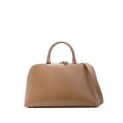 Saint Laurent Svart Läder Duffle Väska Beige, Unisex