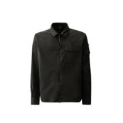 C.p. Company Bio Bomull Gabardin Skjorta Black, Herr