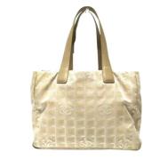 Chanel Vintage Pre-owned Canvas chanel-vskor Beige, Dam