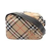 Burberry Vintage Pre-owned Canvas axelremsvskor Multicolor, Dam