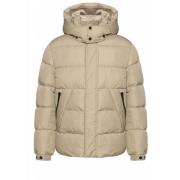 Boss Hooded Puffer Jacket - H-Corbinian3 Beige, Herr