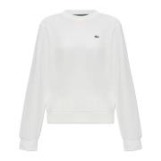 Lacoste Sweatshirt med logotyp White, Dam