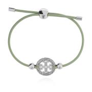 Tory Burch Läderarmband Green, Dam