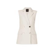 Liu Jo Beige Dubbelknäppt Gilet Beige, Dam