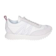 Moncler Vita Läder Sneakers med Robust Sula White, Herr