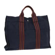 Hermès Vintage Pre-owned Canvas totevskor Blue, Dam