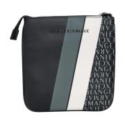 Armani Exchange Modern och ungdomlig svart herr crossbody-väska Multic...