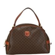 Celine Vintage Pre-owned Canvas handvskor Brown, Dam