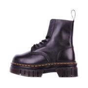 Dr. Martens Läder Logotyp Stövlar Gummisula Black, Dam