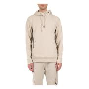 Hugo Boss Bomullshoodie med frontlogo Beige, Herr