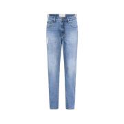 One Teaspoon Låg Midja Distressed Blå Jeans Blue, Dam