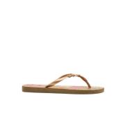 Camilla Blommiga Flip Flops Stiligt Sommar Tillbehör Yellow, Dam