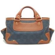 Celine Vintage Pre-owned Canvas handvskor Blue, Dam